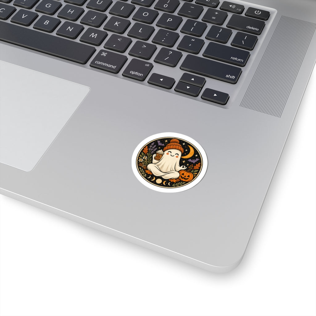 Spooky Ghost Halloween Kiss-Cut Sticker