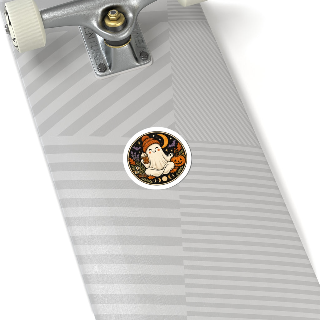 Spooky Ghost Halloween Kiss-Cut Sticker